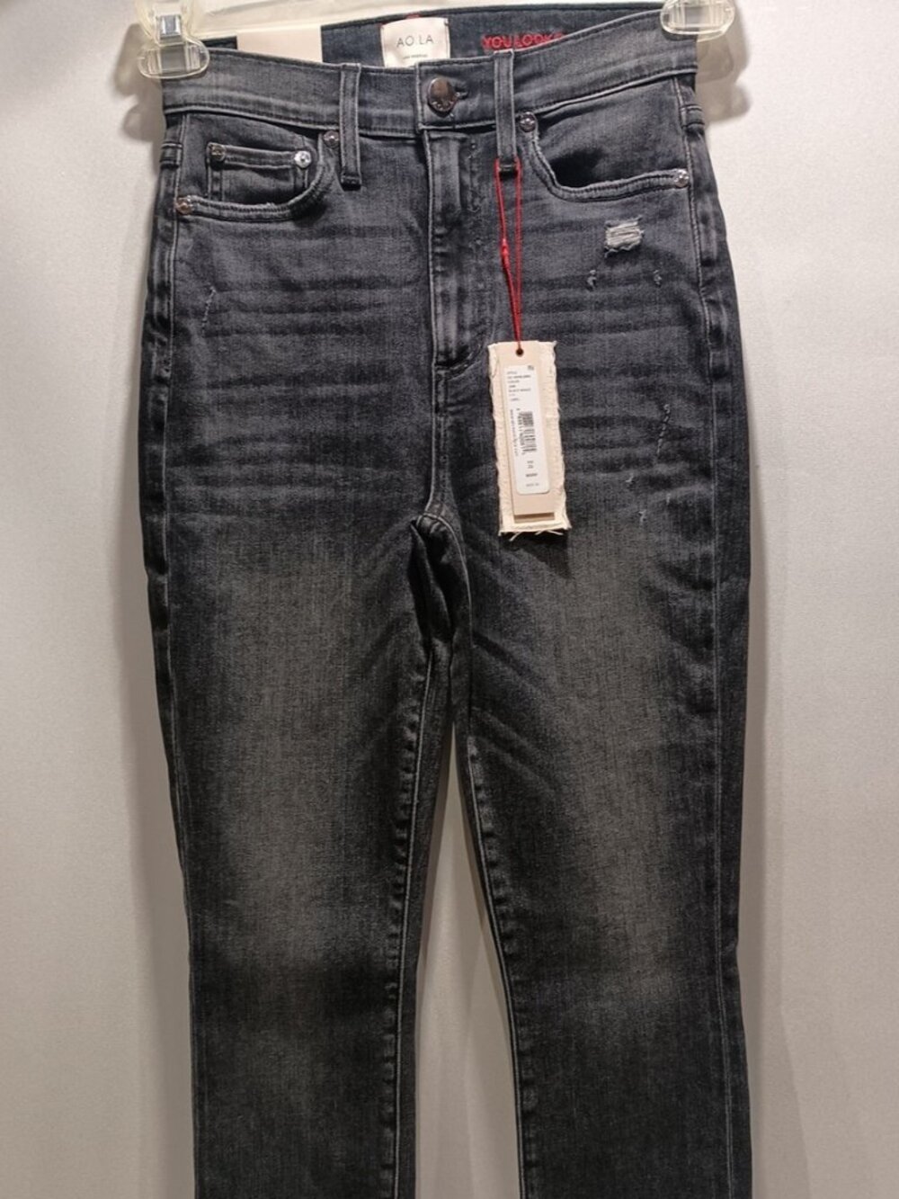 NWT AO.LA Alice Olivia Jeans Womens 25 Slim Skinny High Rise Black Magic
